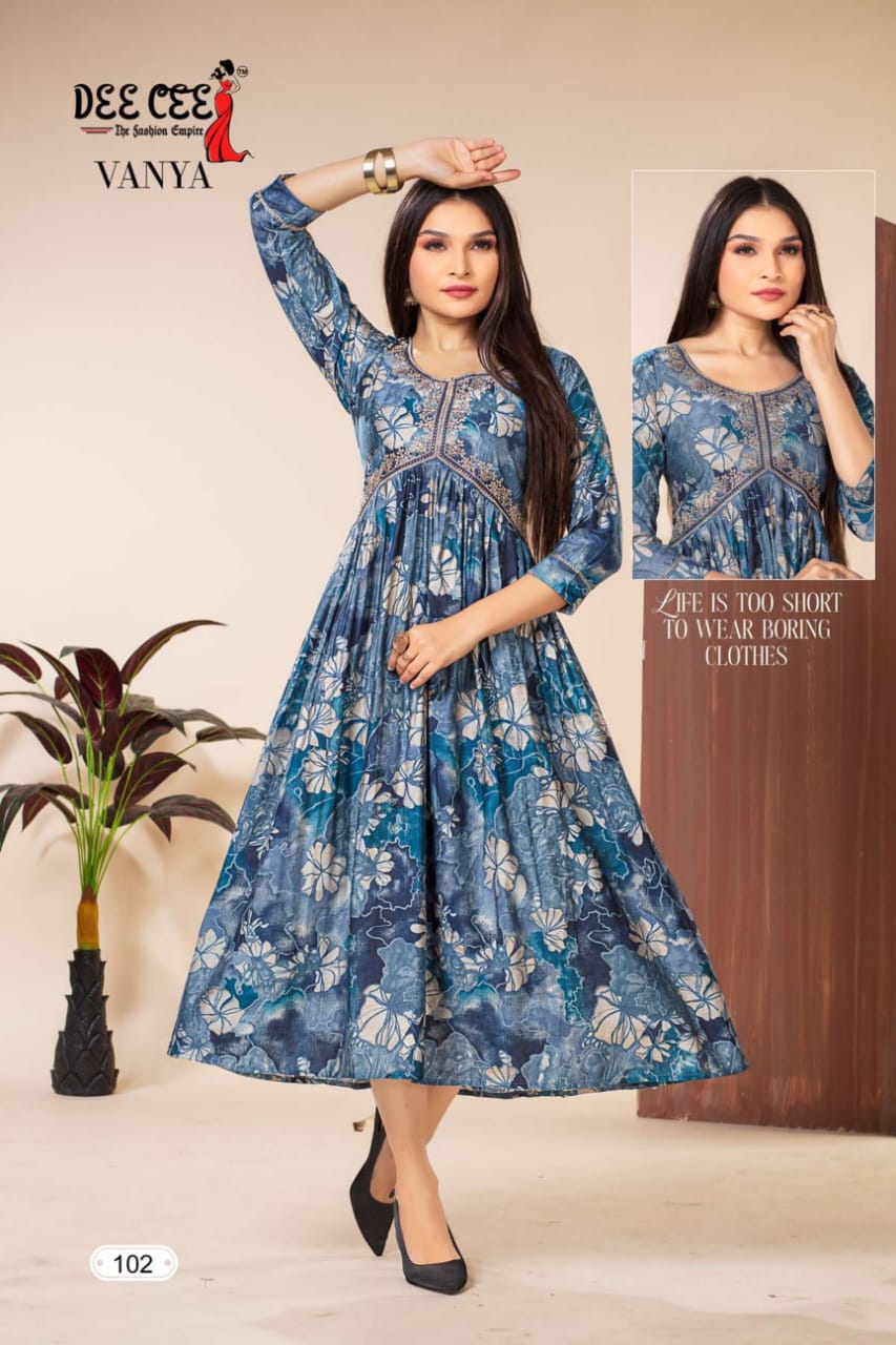Vanya By Dee Cee Printed Kurtis Wholesale Market In Surat with Price